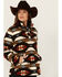 Image #2 - Wrangler Women's Southwestern Print 1/2 Zip Sherpa Fleece Pullover , Brown, hi-res