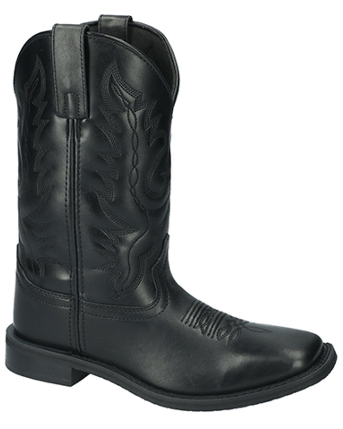 Image #1 - Smoky Mountain Women's Outlaw Western Boots - Broad Square Toe, Black, hi-res