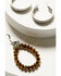 Image #2 - Shyanne Women's Monument Valley Beaded Teardrop & Hoop Earring Set, Silver, hi-res