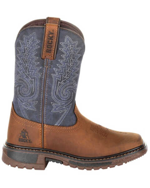 Image #2 - Rocky Boys' Ride FLX Western Boots - Square Toe, Brown, hi-res