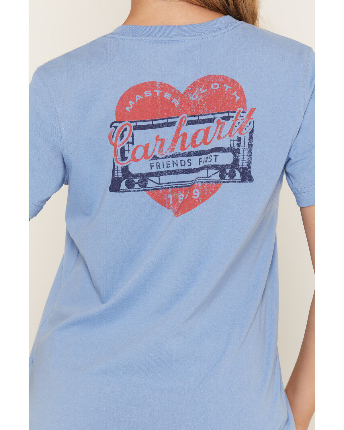 Image #4 - Carhartt Women's Irvine Relaxed Heritage Short Sleeve Graphic Tee, Blue, hi-res