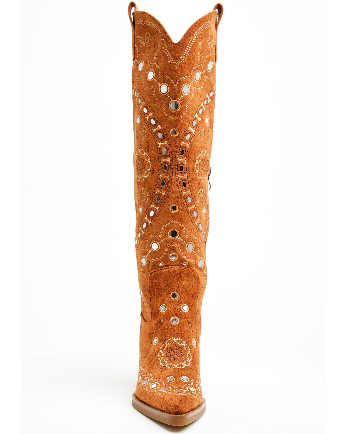 Image #4 - Azalea Wang Women's Aamina Tall Western Boots - Round Toe, Tan, hi-res