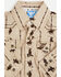 Image #2 - Cowboy Hardware Infant Boys' Barbed Printed Long Sleeve Snap Onesie, Tan, hi-res