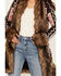 Image #3 - Shyanne Women's Southwestern Print Faux Fur Cardigan, Chocolate, hi-res