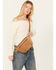 Image #1 - Shyanne Women's Suede Crossbody Bag , Brown, hi-res