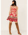 Image #2 - Band of the Free Women's Love Is All Around Floral Print Sleeveless Mini Dress, Red, hi-res