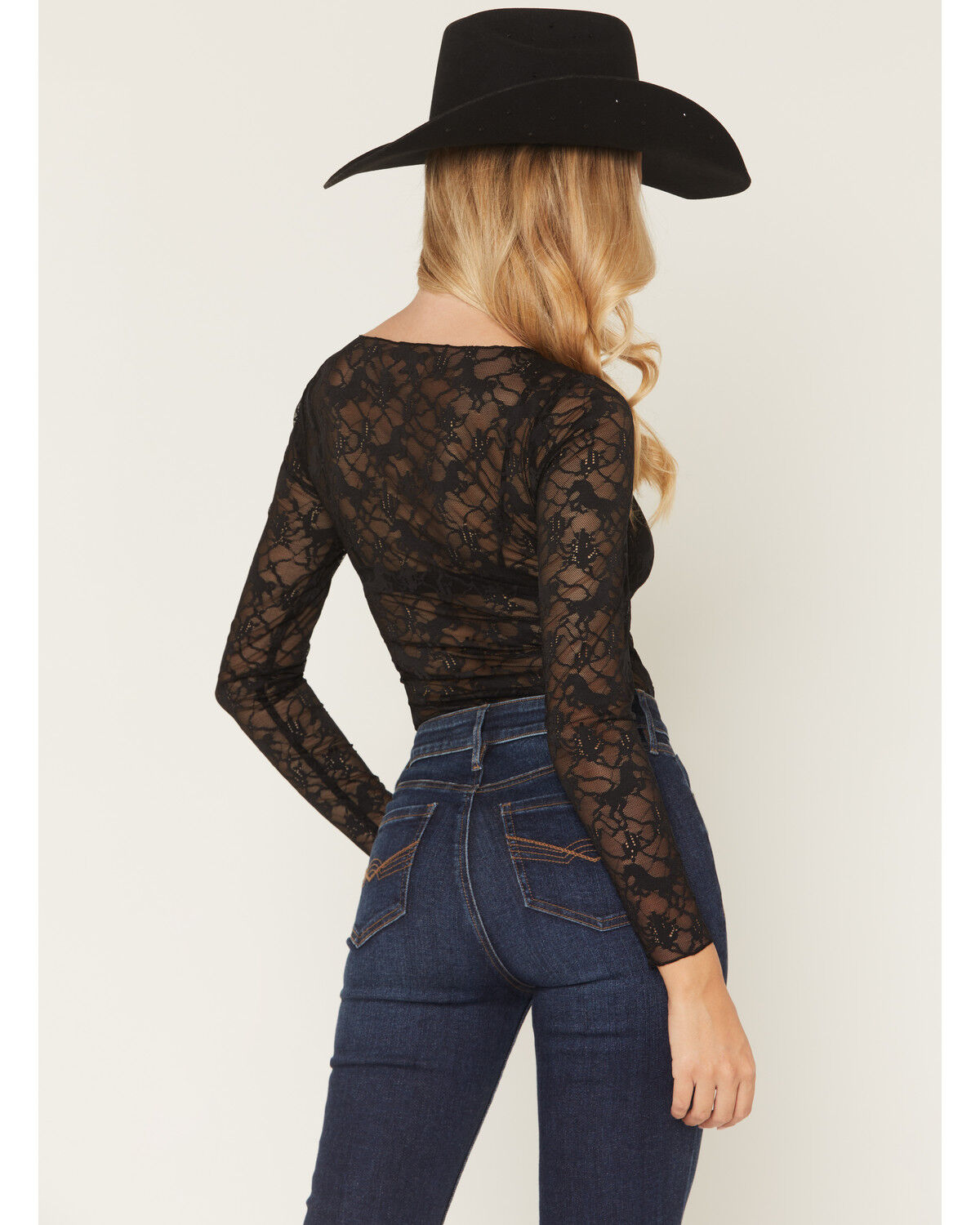 Image #4 - Idyllwind Women's Lace Long Sleeve Shirt, Black, hi-res