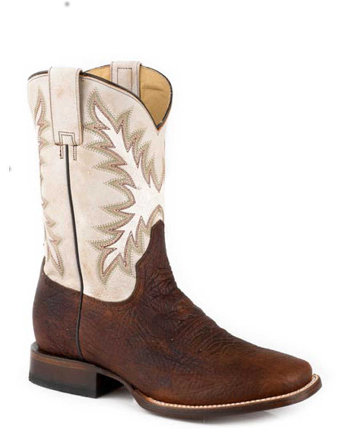 Image #1 - Stetson Men's Cole Western Boots - Broad Square Toe, Brown, hi-res