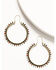 Image #1 - Shyanne Women's Gold Multicolored Beaded Hoop Dreamcatcher Earrings, Gold, hi-res