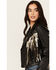 Image #2 - Idyllwind Women's Sparks Studded Thunderbird Fringe Leather Jacket , Black, hi-res