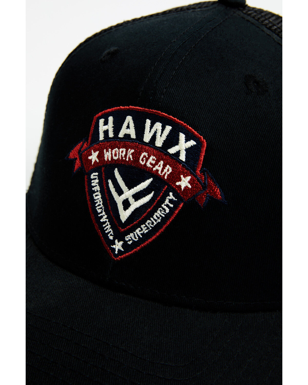 Image #2 - Hawx Men's Ribbon Logo Shield Patch Ball Cap, Black, hi-res