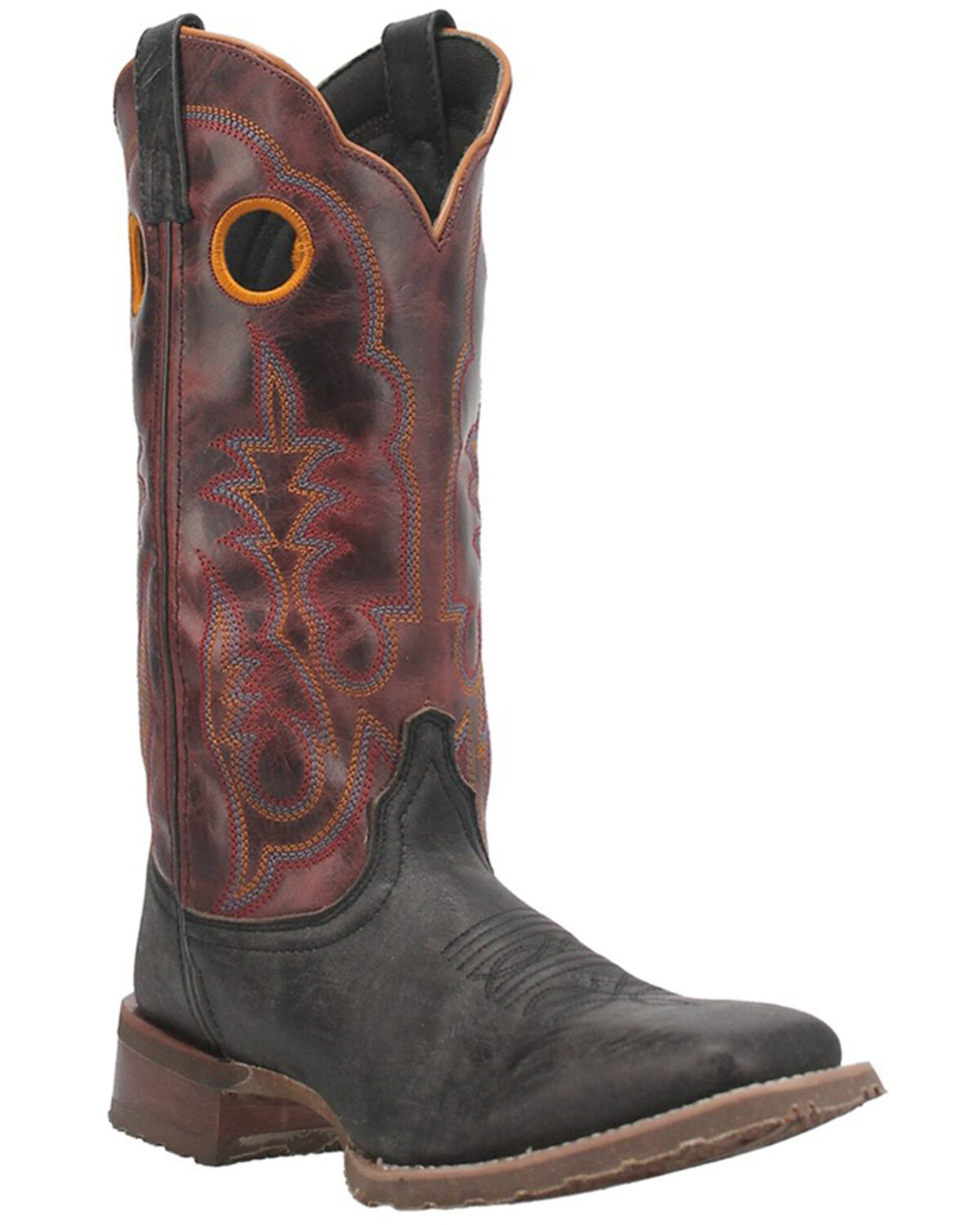 Image #1 - Laredo Men's Isaac Western Boots - Broad Square Toe, Black, hi-res