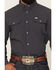 Image #3 - Ferrell Men's Tek Solid Long Sleeve Snap Performance Western Shirt, Charcoal, hi-res