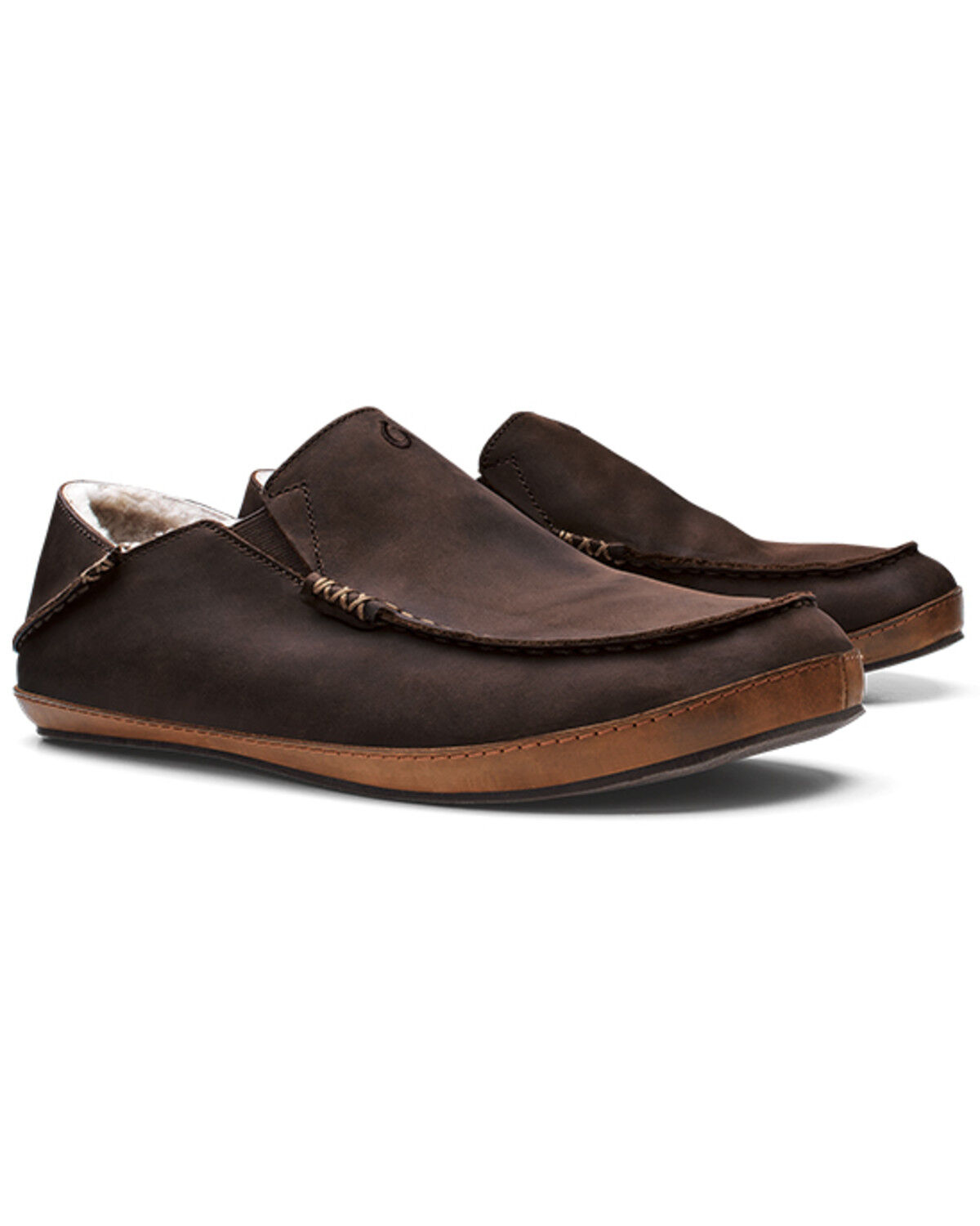OluKai Men's Moloā Slippers, Dark Brown, hi-res