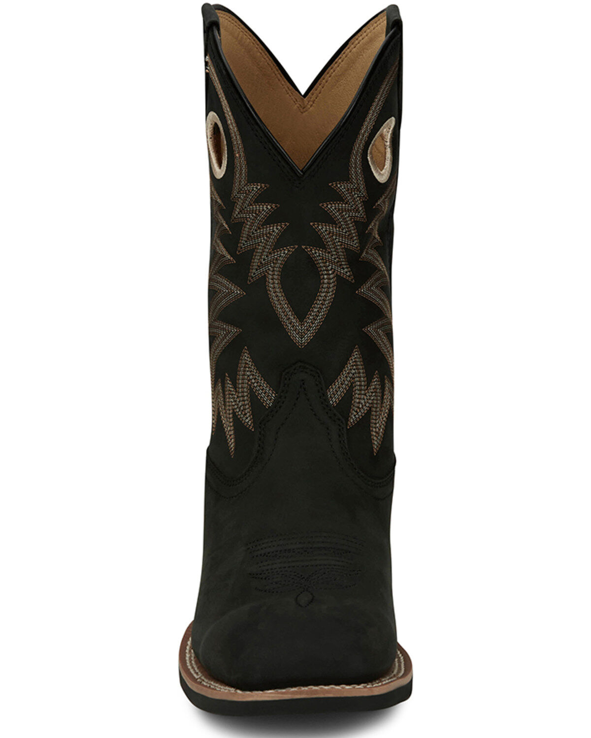 Image #4 - Justin Men's Frontier Shane Performance Western Boots - Broad Square Toe, Black, hi-res