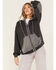 Image #1 - Cleo + Wolf Women's Seamed Zip Hoodie, Black, hi-res