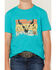 Image #3 - Rock & Roll Denim Boys' Steerhead Short Sleeve Graphic T-Shirt , Teal, hi-res