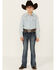 Image #1 - Grace in LA Girls' Medium Wash Burst Pocket Bootcut Jeans , Medium Wash, hi-res