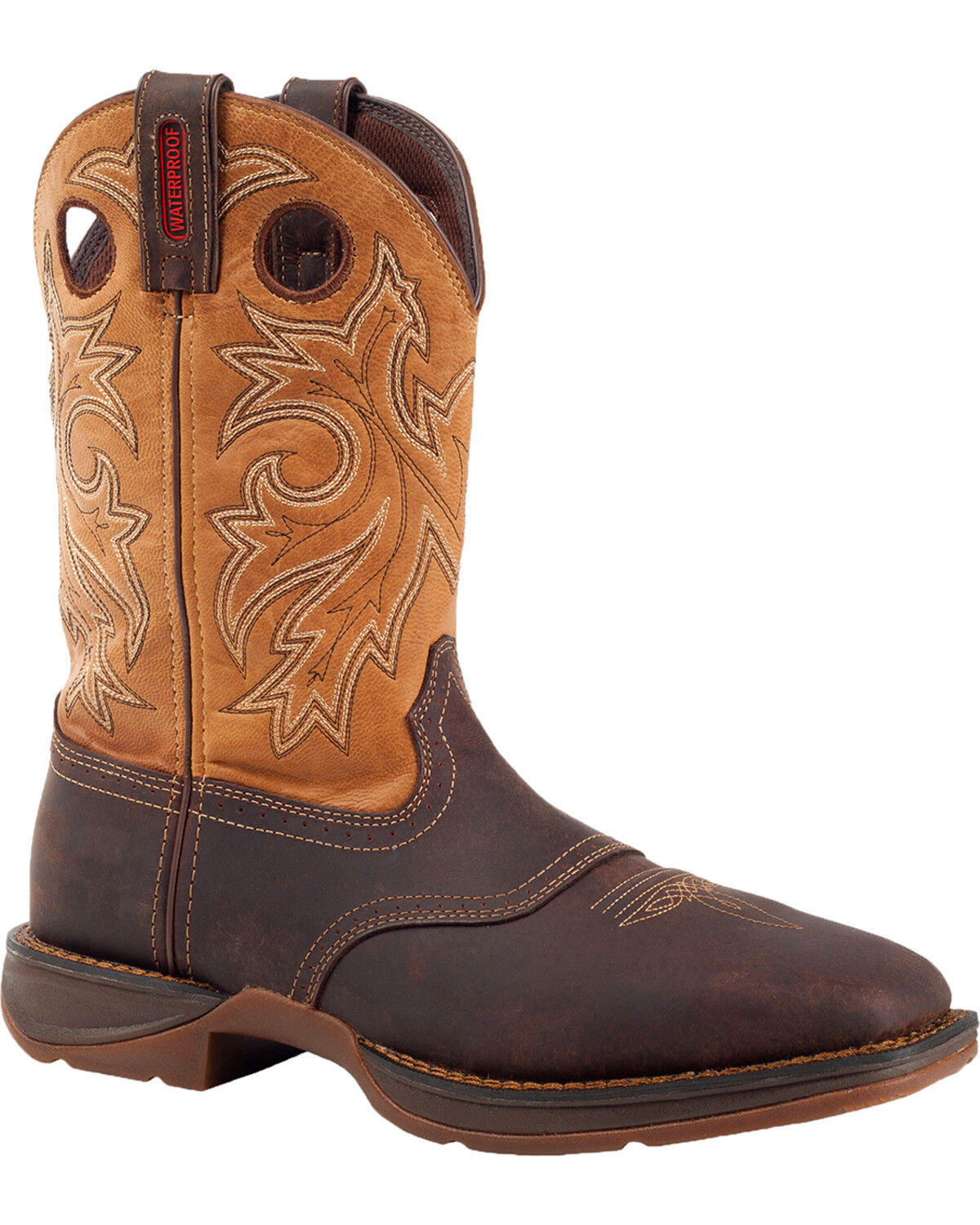 Rebel by Durango Men's Waterproof Steel Toe Western Work Boots, Brown, hi-res