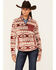 Image #1 - Shyanne Women's Untamed Southwestern Print Micro Fleece 1/4 Zip, Cream, hi-res