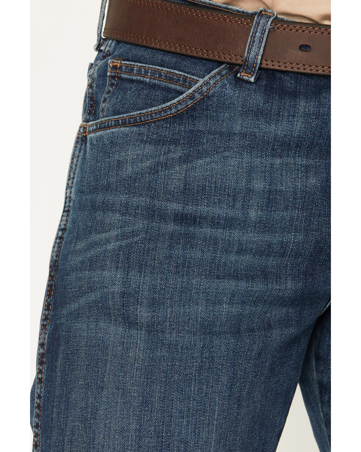 Image #2 - Wrangler Men's FR Dark Wash Advanced Comfort Regular Fit Stretch Denim Work Jeans, Blue, hi-res