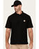 Image #1 - Carhartt Men's Loose Fit Midweight Short Sleeve Button-Down Polo Shirt, Black, hi-res