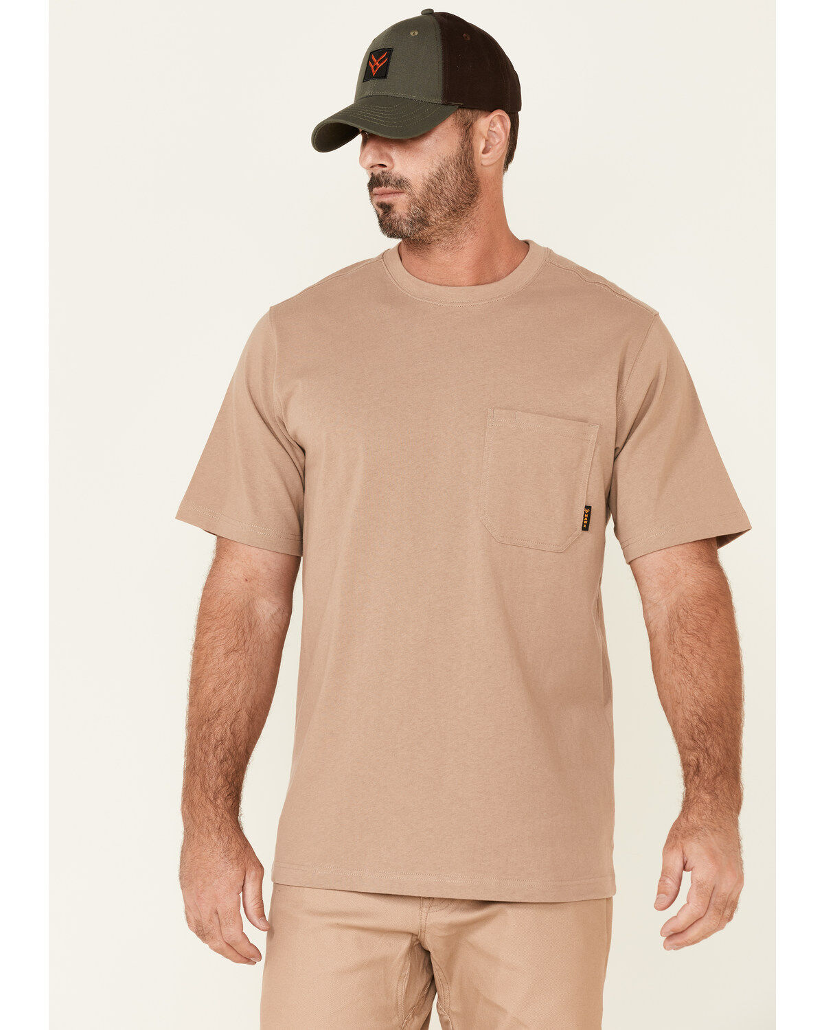 Image #1 - Hawx Men's Forge Short Sleeve Work Pocket T-Shirt, Natural, hi-res