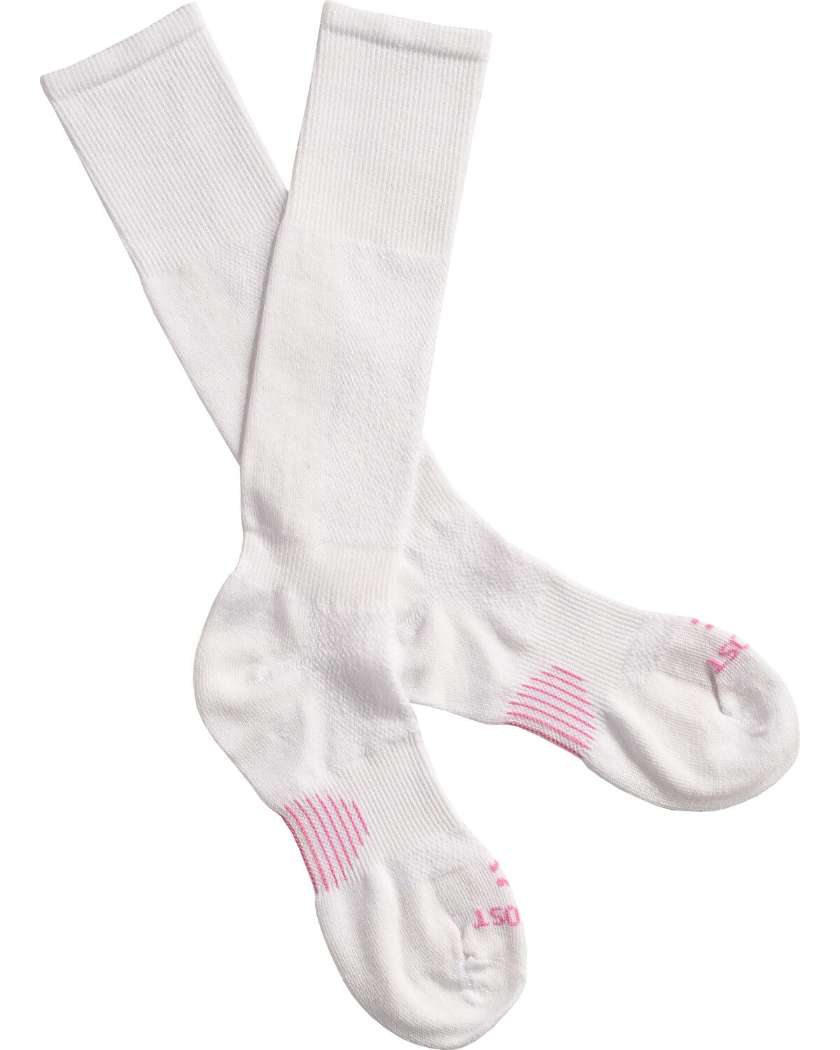 Dan Post Women's Cowgirl Certified Sleek Thin Socks, White, hi-res