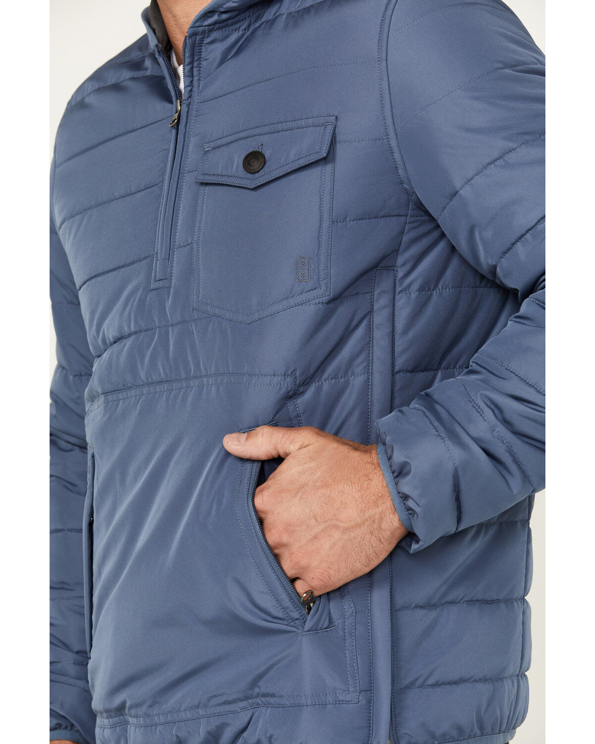 Image #3 - Brothers and Sons Men's Calhoun Anorak Insulated Hooded Jacket, Indigo, hi-res