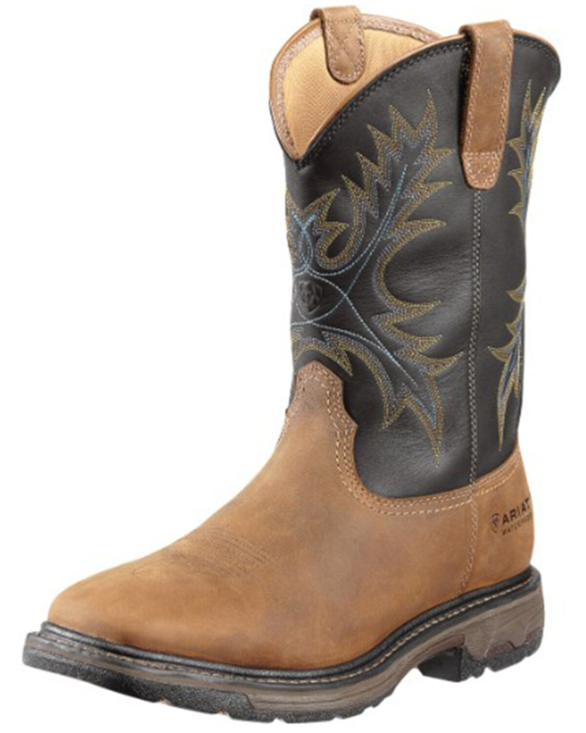 Ariat Men's WorkHog&reg; Waterproof Work Boots - Steel Toe, Aged Bark, hi-res