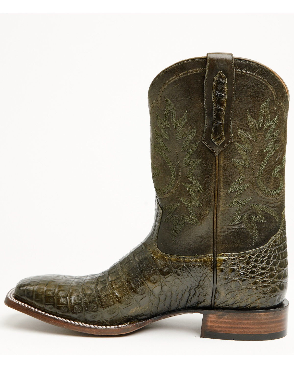 Image #3 - Cody James Black 1978&reg; Men's The Hayward Exotic Caiman Belly Western Boots - Broad Square Toe, Green, hi-res