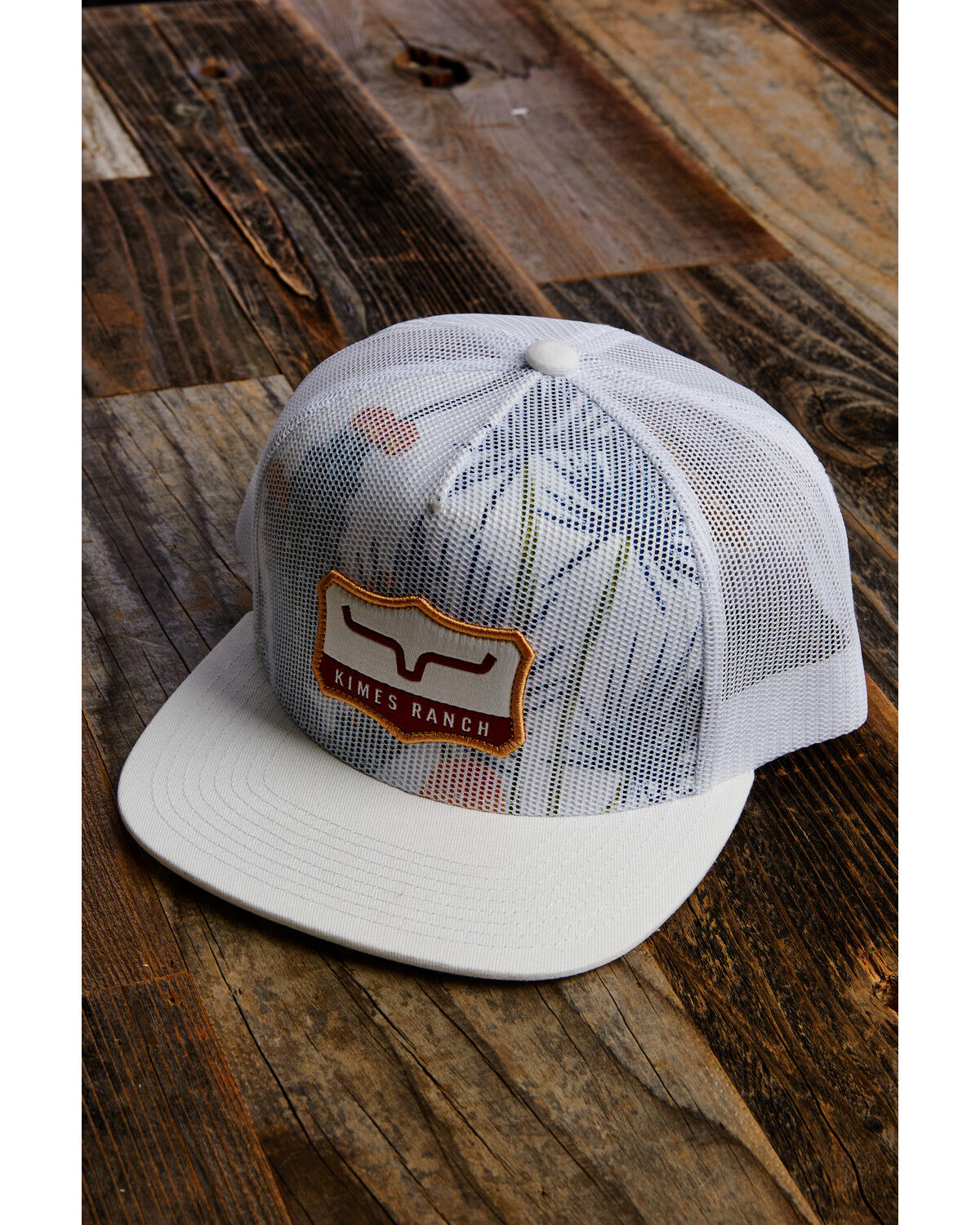Image #1 - Kimes Ranch Men's Willard Palm Tree Trucker Cap, White, hi-res