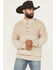 Image #1 - Cinch Men's Solid Button-Down Sweater, Cream, hi-res