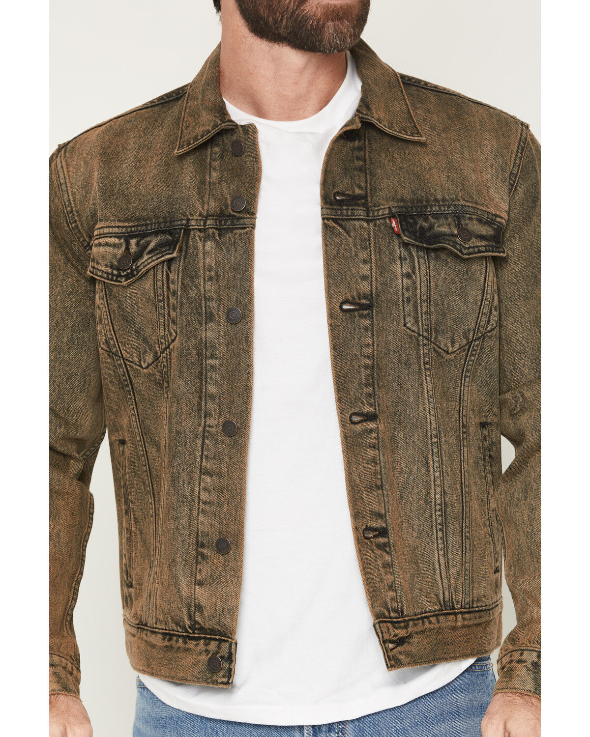 Image #3 - Levi's Men's Space Dust Trucker Jacket, Tan, hi-res