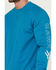 Image #3 - Hawx Men's Long Sleeve Knit Solid Logo Long Sleeve Work T-Shirt, Teal, hi-res