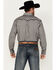 Image #4 - Cowboy Hardware Men's Barbed Wire Print Long Sleeve Snap Western Shirt , Grey, hi-res