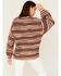 Image #4 - Cleo + Wolf Women's Stripe Knit Oversized Sweater, Brown, hi-res