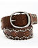 Image #1 - Shyanne Women's Studded Edge Starburst Belt, Brown, hi-res