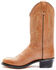 Image #4 - Old West Little Girls' Corona Calfskin Western Boots - Round Toe, Tan, hi-res