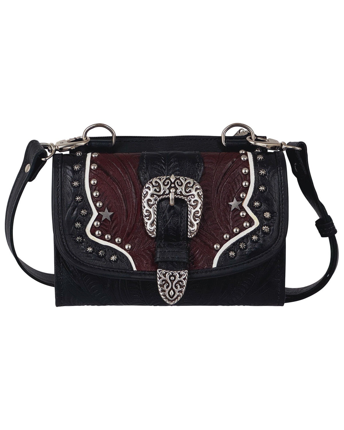 American West Women's Texas Two-Step Mini Crossbody Bag, Red, hi-res