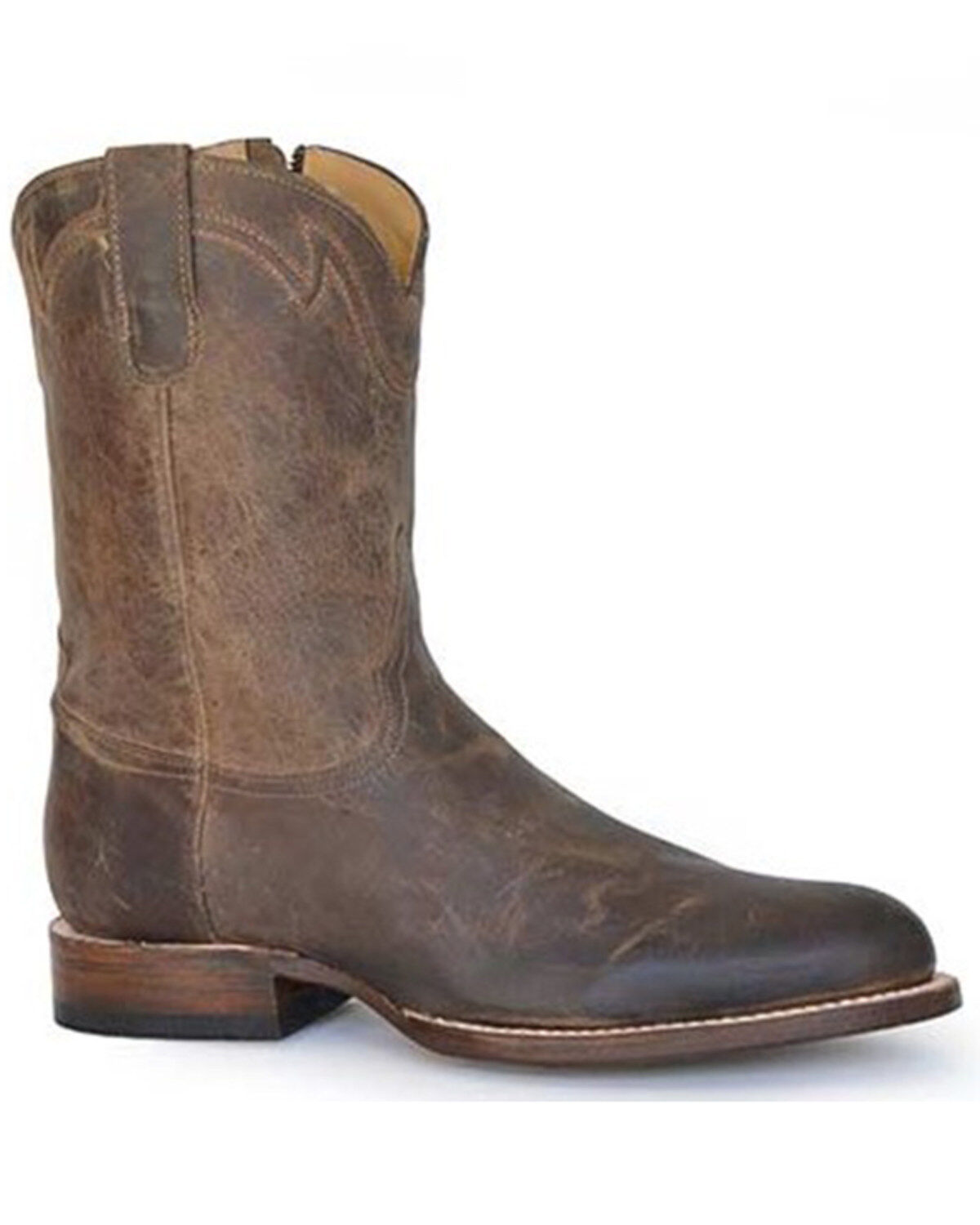 Image #1 - Stetson Men's Roughstock Zip Western Boots - Round Toe, Tan, hi-res