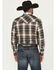 Image #4 - Ely Walker Men's Plaid Print Long Sleeve Pearl Snap Western Shirt, Tan, hi-res