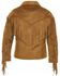 Image #2 - Fornia Girls' Solid Fringe Faux Suede Zip-Up Jacket, Camel, hi-res