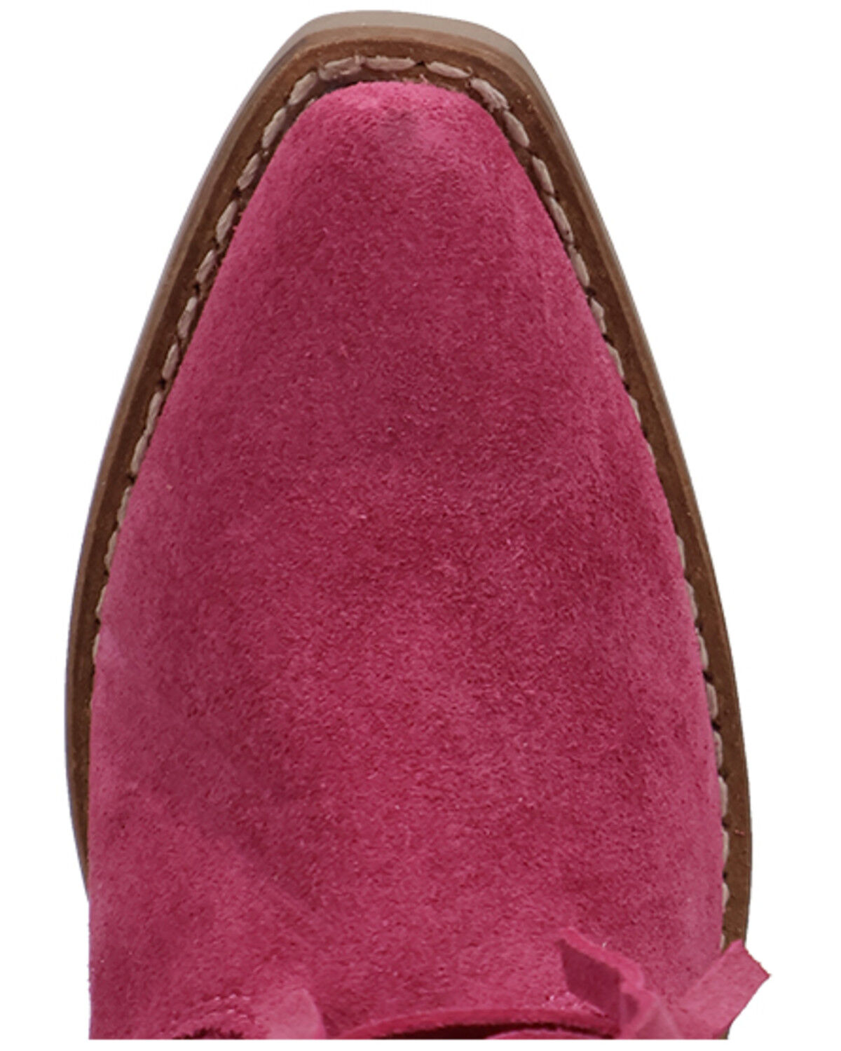 Image #6 - Dingo Girls' Wild Child Suede Fringe Western Boots - Snip Toe, Pink, hi-res