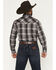 Image #4 - Ely Walker Men's Plaid Print Long Sleeve Pearl Snap Western Shirt - Big, Black, hi-res
