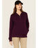 Image #1 - Carhartt Women's Tencel™ Fiber Series Relaxed Fit Half-Zip Sweatshirt , Purple, hi-res