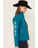 Image #2 - Ariat Women's Team Logo Softshell Jacket, Turquoise, hi-res