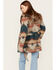 Image #4 - Cripple Creek Women's Southwestern Print Hooded Wrap Jacket, Tan, hi-res