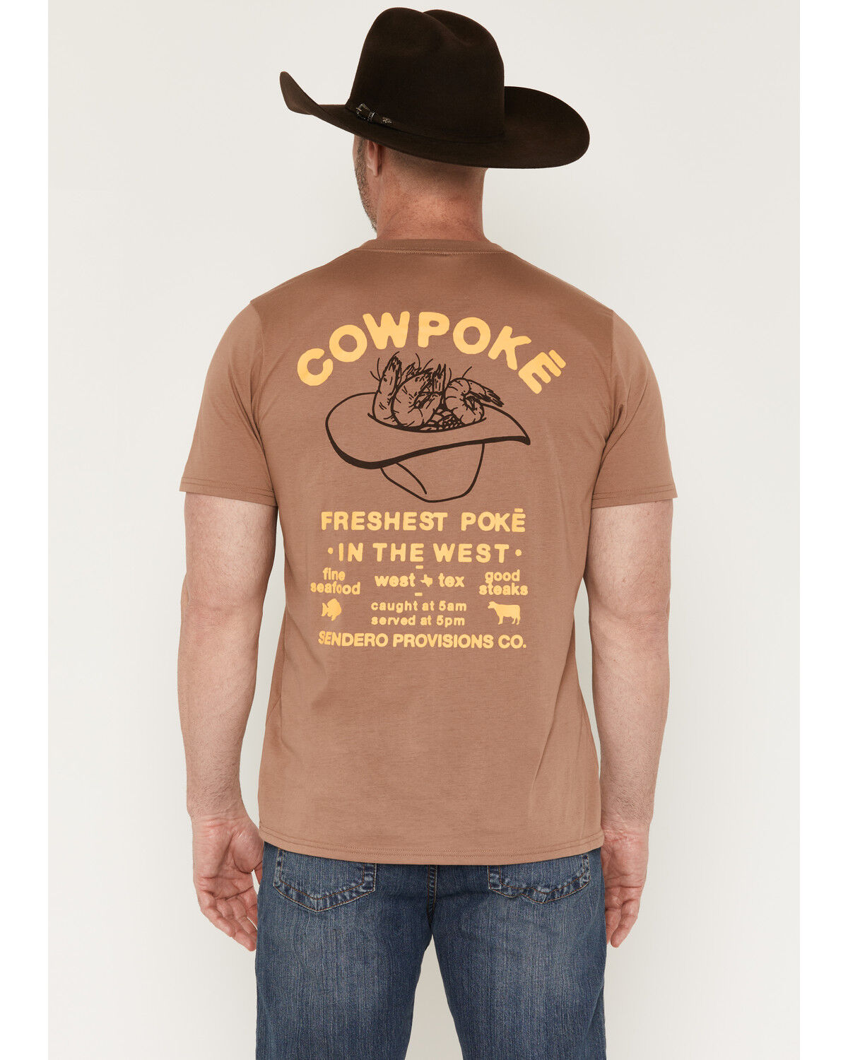 Sendero Provisions Men's Cowpoke Short Sleeve Graphic T-Shirt, Lt Brown, hi-res