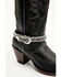 Image #1 - Shyanne Women's Rhinestone Studded Strap Boot Jewelry, Black, hi-res